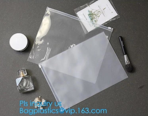 matte frosted PVC slider zipper bag plastic bag with zipper/pvc zipper lock slider bag/resealable pvc slider zip poly ba