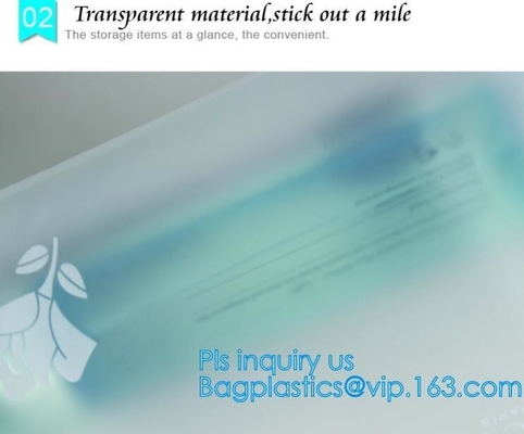 Eco-friendly Red Clear Slider Zipper PVC Cosmetic Make Up Bikini Bag, pvc zipper lock slider bag