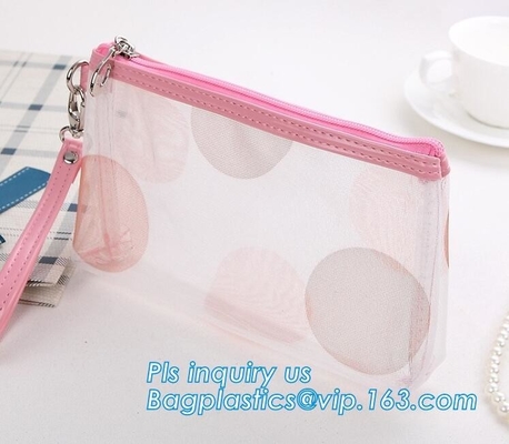 gift promotional hot Selling low price special purpose man women mesh cosmetic bag purse, Women mesh Make Up Bag Cosmeti