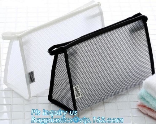 gift promotional hot Selling low price special purpose man women mesh cosmetic bag purse, Women mesh Make Up Bag Cosmeti