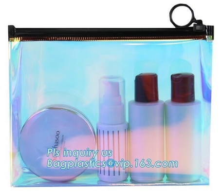 Eva Clothing Packaging Plastic Clear Zipper Bag With Slider, pvc slider zipper bag for jewellery, pencil case, slider zi