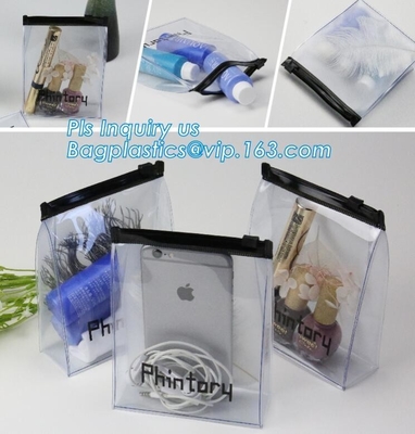 eco-friendly clear vinvyl pvc slider zip bags Zip lockkk bag, slider zipper bag plastic bag with zipper/pvc zipper lock sli