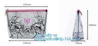 frosted PVC slider zipper bag plastic bag with zipper resealable pvc slider zip poly bag, cosmetic bag with slider zippe