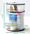 Travel Plastic Cosmetic Bags , Wash Cosmetic Bag With Inner Mirror