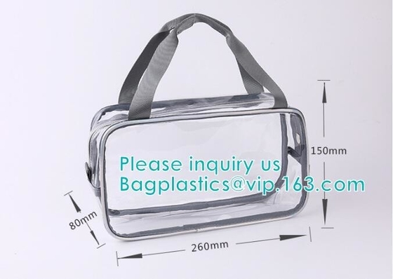 travel carry on airport clear pvc makeup bag, Toiletry Beauty Makeup Cosmetic Bag, travel accessories pvc makeup bag wit