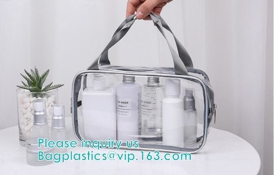 travel carry on airport clear pvc makeup bag, Toiletry Beauty Makeup Cosmetic Bag, travel accessories pvc makeup bag wit