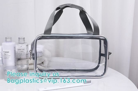 travel carry on airport clear pvc makeup bag, Toiletry Beauty Makeup Cosmetic Bag, travel accessories pvc makeup bag wit