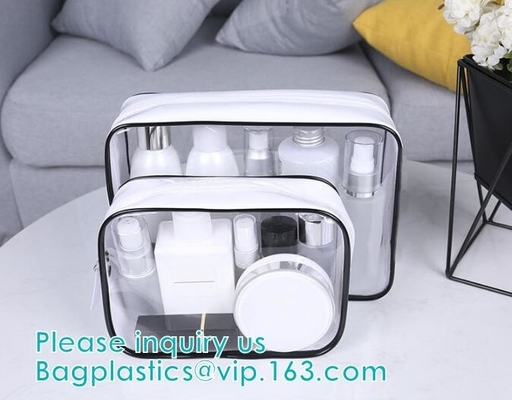 transparent cylinder zip PVC tube bag with hang hook for storage underwear portable PVC, Tube Cylindrical PVC packing Ba