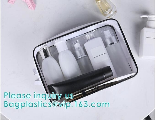 transparent cylinder zip PVC tube bag with hang hook for storage underwear portable PVC, Tube Cylindrical PVC packing Ba