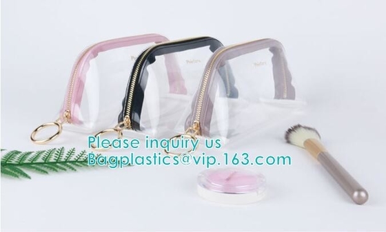 cylinder zip PVC tube bag with hang hook for storage underwear portable PVC makeup bags, Plastic Tube Cylindrical PVC pa