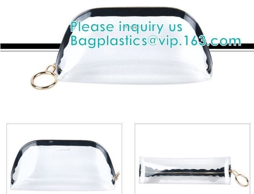 cylinder zip PVC tube bag with hang hook for storage underwear portable PVC makeup bags, Plastic Tube Cylindrical PVC pa