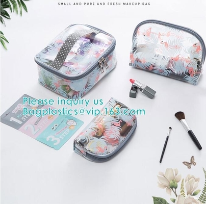 Travel Luggage Pouch Custom Clear Transparent PVC Travel Toiletry Bag Make Up Cosmetic Bag,Vinyl Wash Beauty Cosmetic Tr