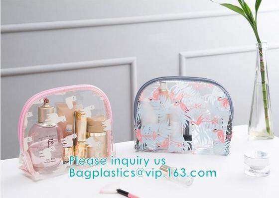 Travel Luggage Pouch Custom Clear Transparent PVC Travel Toiletry Bag Make Up Cosmetic Bag,Vinyl Wash Beauty Cosmetic Tr