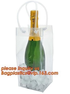 plain wine handle,  pvc tote bag, clear pvc transparent cosmetic bag with snap button, Personalized organza bag gift