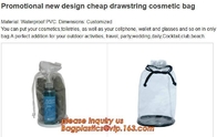 vinyl drawstring organza gift bags, PVC Drawstring cosmetic clear vinyl bags, Drawstring Bag For Gift Packaging, eva, tp
