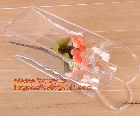 Wine Chiller, Wine Cooler Plastic bag, PVC Wine Cooler Bag, Refillable Travel Plastic Pvc Bottle Ice Tote Red Wine Coole