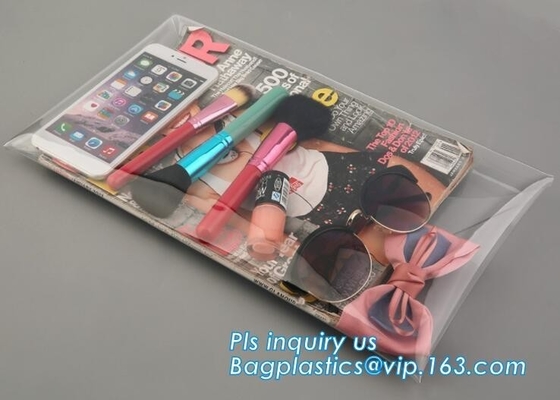 Eco-friendly Practical Waterproof Transparent Zipper Hand Bag PVC Cosmetic Clutch Bag For Gift Promotion, purse, wallet