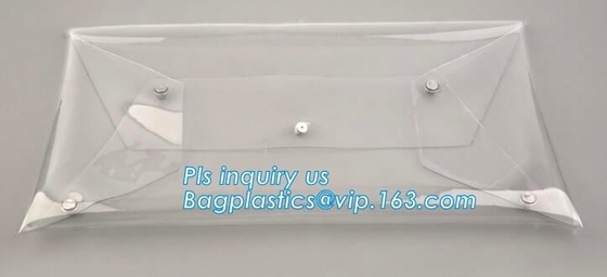 Eco-friendly Practical Waterproof Transparent Zipper Hand Bag PVC Cosmetic Clutch Bag For Gift Promotion, purse, wallet