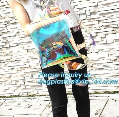 Adult Kids Neon Clear Plastic Backpack Student New Bag School Transparent Backpack, fashion neon backpack, BACKPACK, PAC