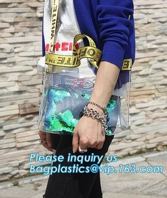 Metallic Transparent PVC Beach Handbags Shoulder Bags Wholesale For Summer, shoulder bags set tote bags blank, pack, pac