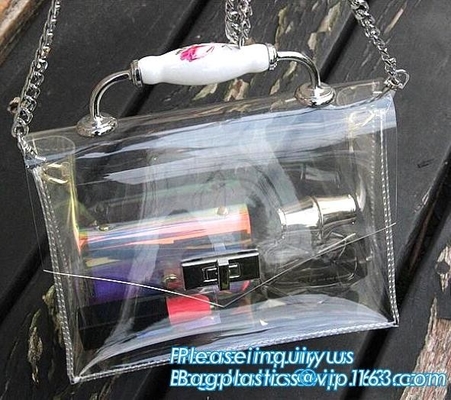 single chain fashion bags ladies handbags pvc cross-body bags shoulder bags, Waterproof Transparent Beach PVC Shoulder B