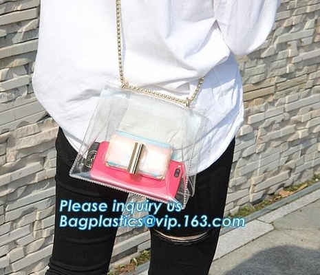 Waterproof Tote Bag for Teen Fashion And Classy woman, Durable Clear Pvc Zipper Bag Backpack For Best Price, PVC Shoulde