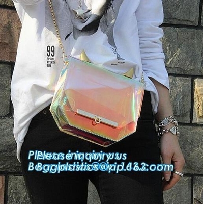 handle bag with long shoulder strap waterproof clear pvc tote bag, Handbag Women Big Custom Shoulder Bag, handle shoulde