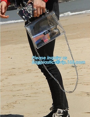 Chain Bag Cute Girl's Clear PVC Transparent Sling Hobo Handbag, PVC Women Handbag, PVC Beach Bag handbag/Fashion women h