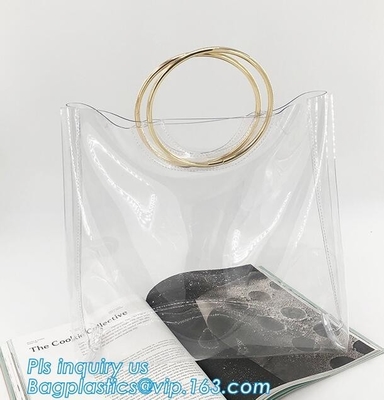 pvc shoulder bag girls one shoulder bag for college, transparent handbag tote shoulder PVC sling clear vinyl beach bag