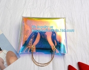 Waterproof transparent pvc shoulder bag beach tote bag, Stylish young outdoor carry clear pvc shoulder bag, PVC Beach To