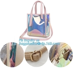 Classical Colorful PVC Wallet Bag Pouch Bag shoulder bag, PVC Crossbody Bag For School Travel Girls, Tote Bag Clear Shou