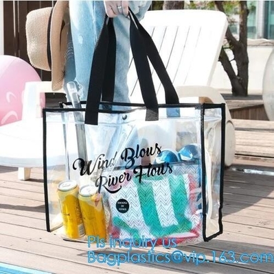 Hot Style PVC Bag Waterproof Shoulder Bag Beach Package Tote Bag For Girls, transparent PVC shoulder bag clutch bag