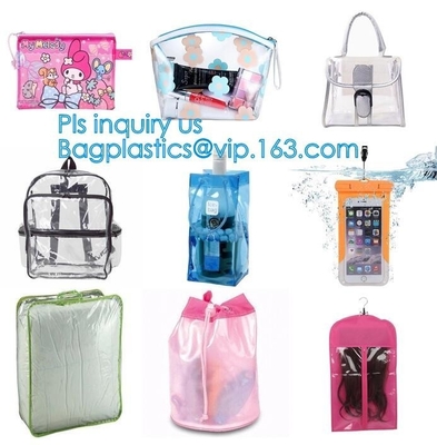 Pvc Customized Women Clear Bag Waterproof Shoulder Bag With Cosmetic, pvc clear beach bags/ pvc shoulder bag factory