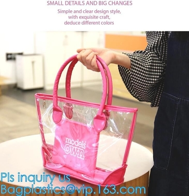 print shiny pvc shopping shoulder tote bag for women, Unisex PVC Cross Body Bag Shoulder Bag, Shoulder Tote Pouch Clear