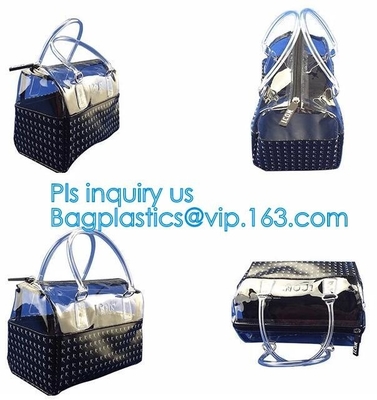 clear pvc gift handbags, shoulder beach pvc bags, EVA Silicone PVC Jelly candy Shoulder Chain bag, pvc messenger bag, pa