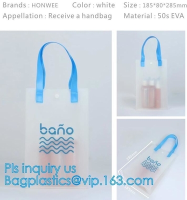Beach Lash Package Tote Shoulder Bag with Interior Pocket, Customized Large Clear PVC Tote Bag Beach Bag, Water Resistan