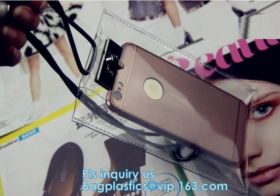 phone purse with cash holder phone case wallet with wrist coin purse, wallet with cell phone pocket, Clear PVC/Vinyl sho