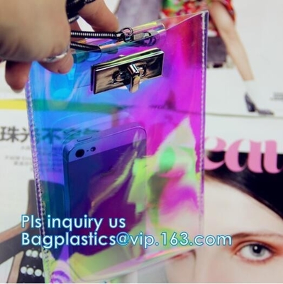 Transparent Clear Bag Wallet Purse, Clear rubber tote bag zipper wallet pvc beach bag, travel wallet PVC clear giant pas