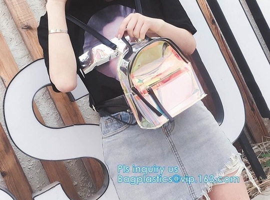 Promotion school waterproof pvc clear backpack for kids, transparent clear pvc backpack, Shoulder Straps Backpack PVC To