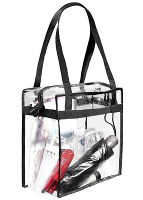 promotion pvc handle bag, customised shopping bags fashion clear pvc zipper bags transparent, clear plastic zipper bag w