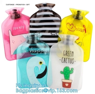 Winter Outdoor Pvc Hot Water Bottle Bag, pvc hot water bag fomentation, Water Bottle Ice Bag With Knitted Covers, water