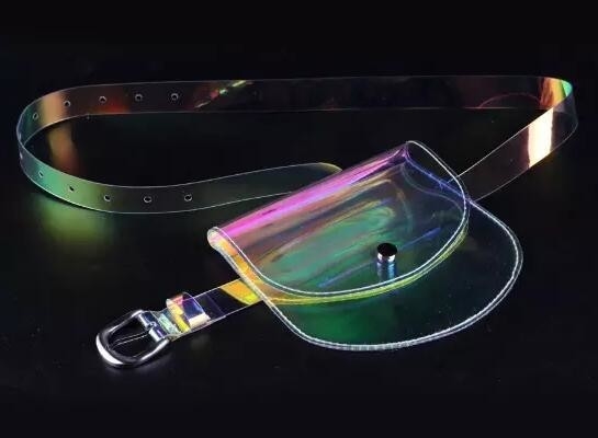 Laser PVC Sports Belt Bag,Waist Bag,Fanny Pack, Waist Bag Case Pouch Clear pvc sports waist bag / transparent belt, bag