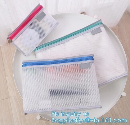 Nylon Mesh Makeup cosmetic Bag / small nylon mesh make up cosmetic bag, Travel Mesh Cosmetic Makeup Organizer Bag, mesh