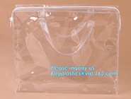 OEM Zippered Blanket Organizer Storage Bag Large PVC Quilt Bag, Vinyl Bags With Handles Clear Makeup Set PVC Zipper Bag