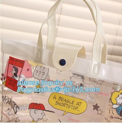 Transparent PVC Cosmetic Bag for carrying Makeup Toiletry Compact Size, luxury holographic PVC hanging travel cosmetic m