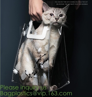 Fashionable Colorful Eco Friendly Reusable Shopping Bags PVC Storage Handle And Accept