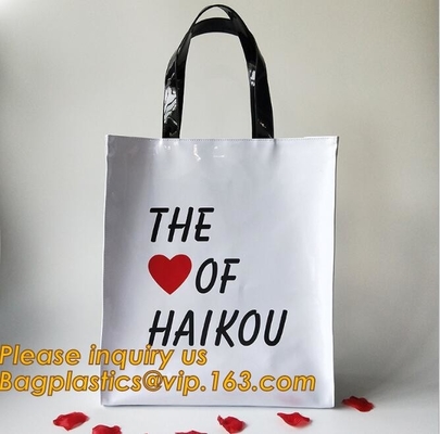 Loop Handle Biodegradable Shopping Bags Promotional Waterproof Cosmetic