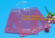Environmental Biodegradable Shopping Bags PVC Clear Packaging Toy Storage Handle