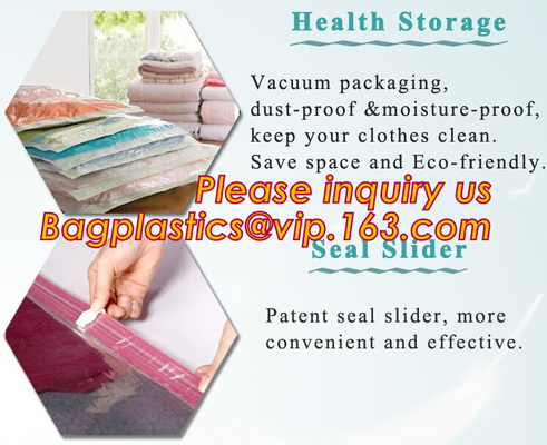 Hot sale nylon PE laminated plastic vacuum storage bag for clothes, super-large vacuum storage compression jumbo bag