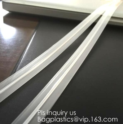 PE &amp; PP pvc long chain pe double color flange zipper used for zip lock plastic bags, custom zipper washing machine flang